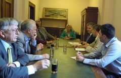3 June 2013 Srdjan Sajn in meeting with the representatives of the Serbian and Macedonian academic and expert public